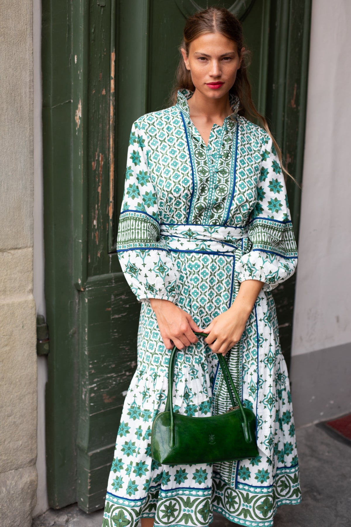SUE SARTOR Flounce | Verdigris Fiore