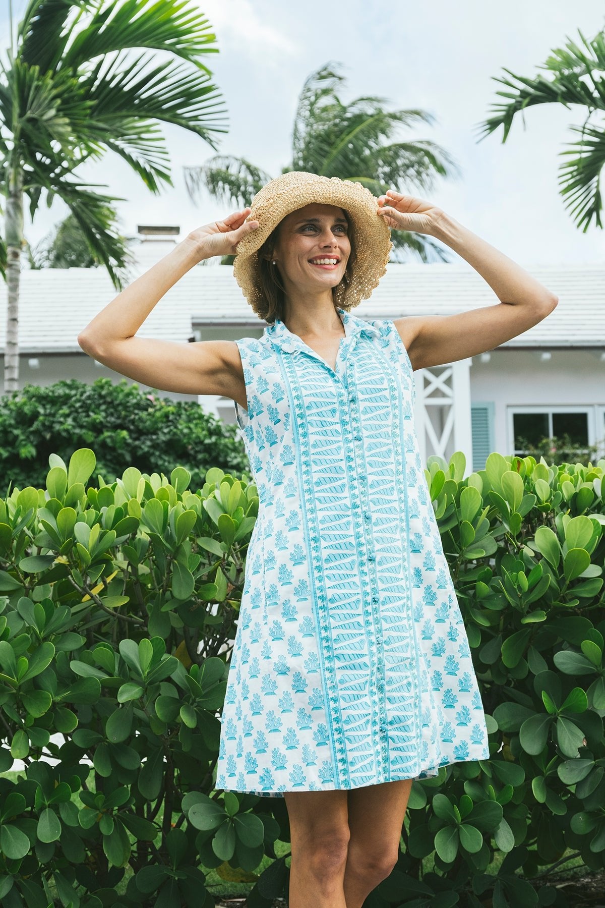 Sleeveless Marrakech Mini | Azure Blue Coral