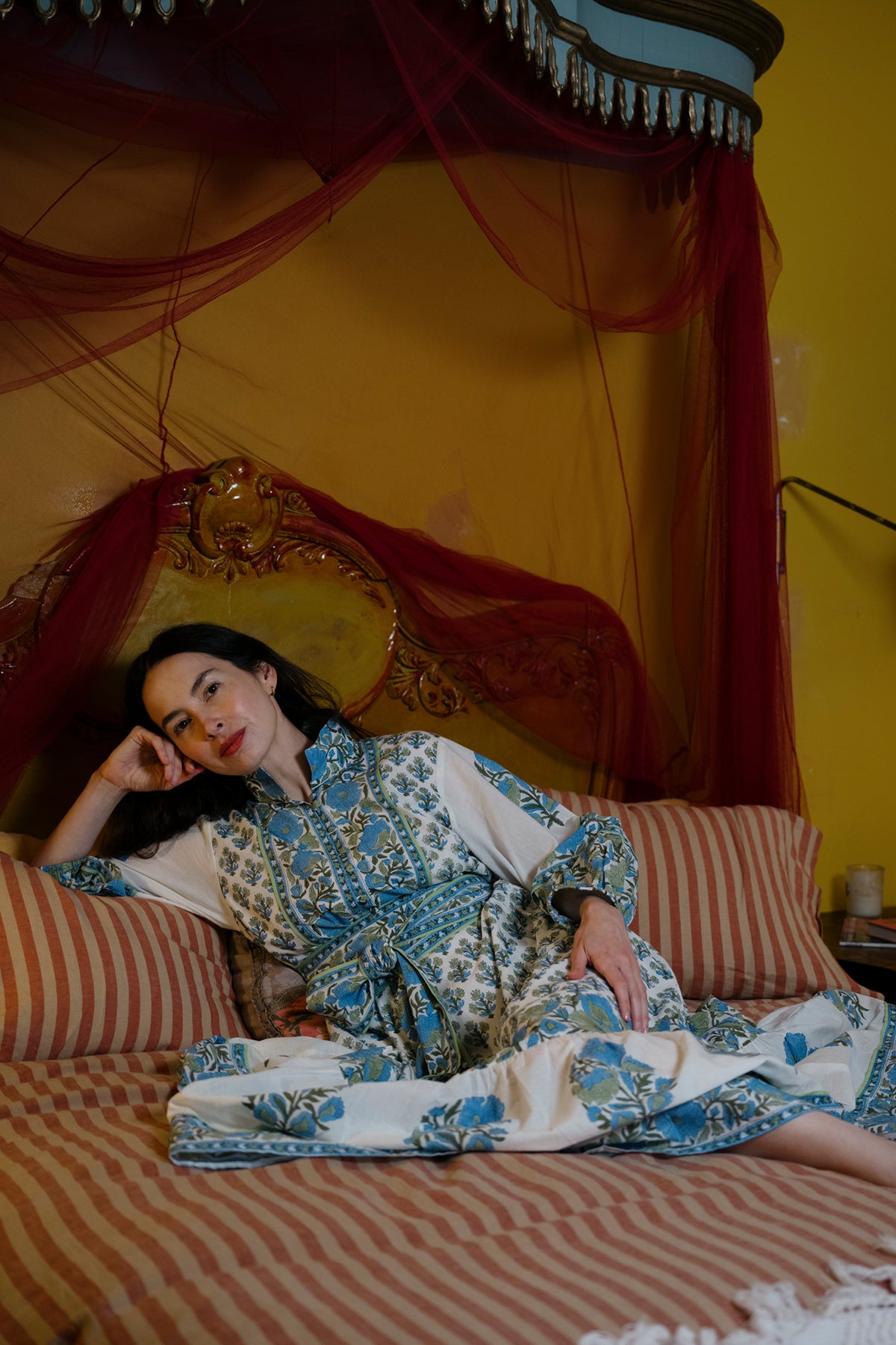 SUE SARTOR Flounce | Bleu/Thyme Vintage Poppy