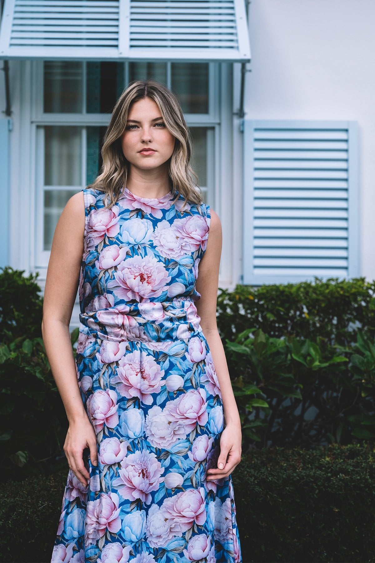 Tibi Dress | Delft Heirloom Rose Silk