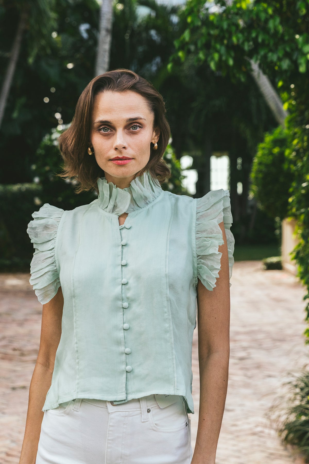 Fairfield Top | Mint Organza