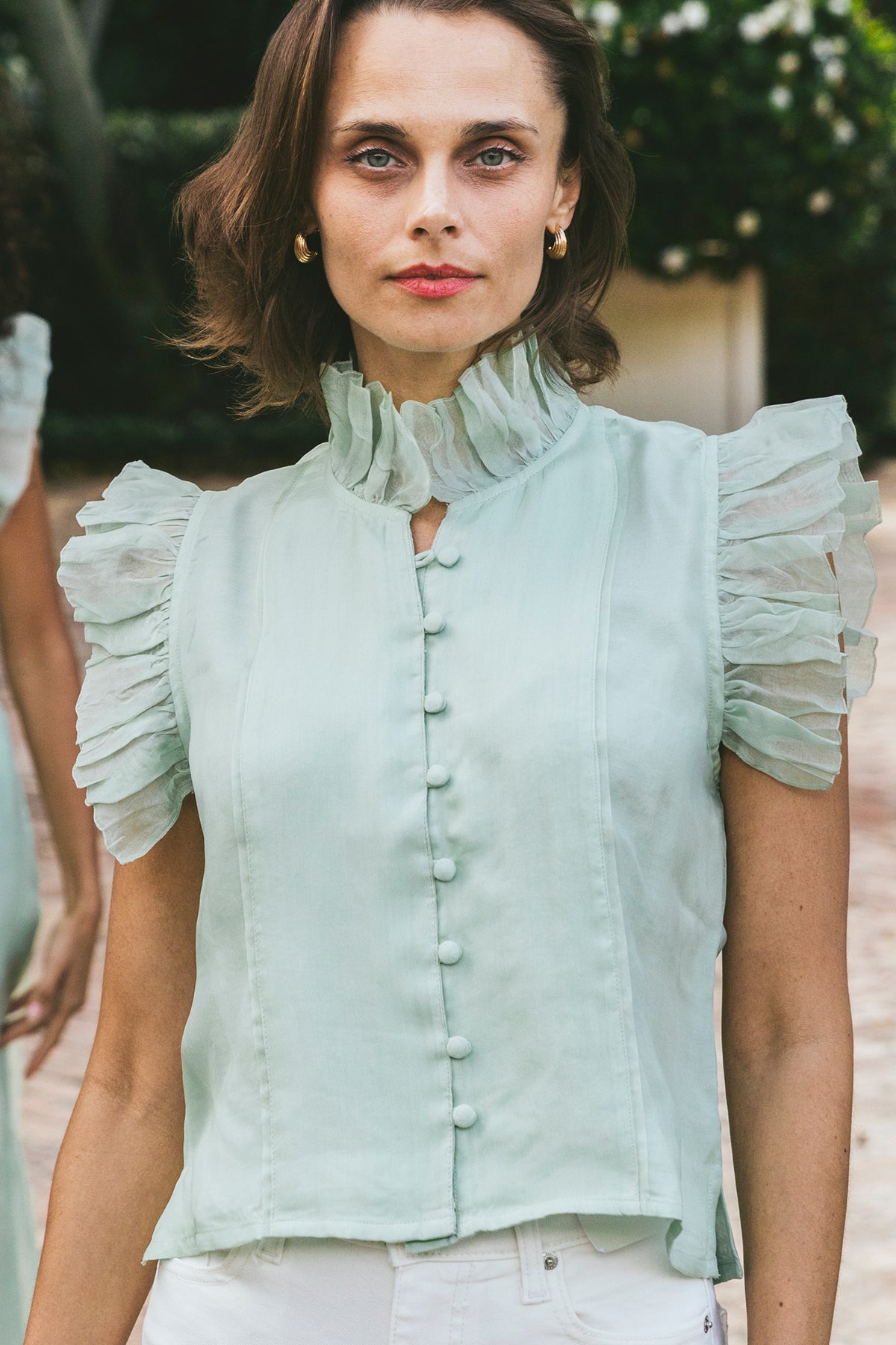 Fairfield Top | Mint Organza