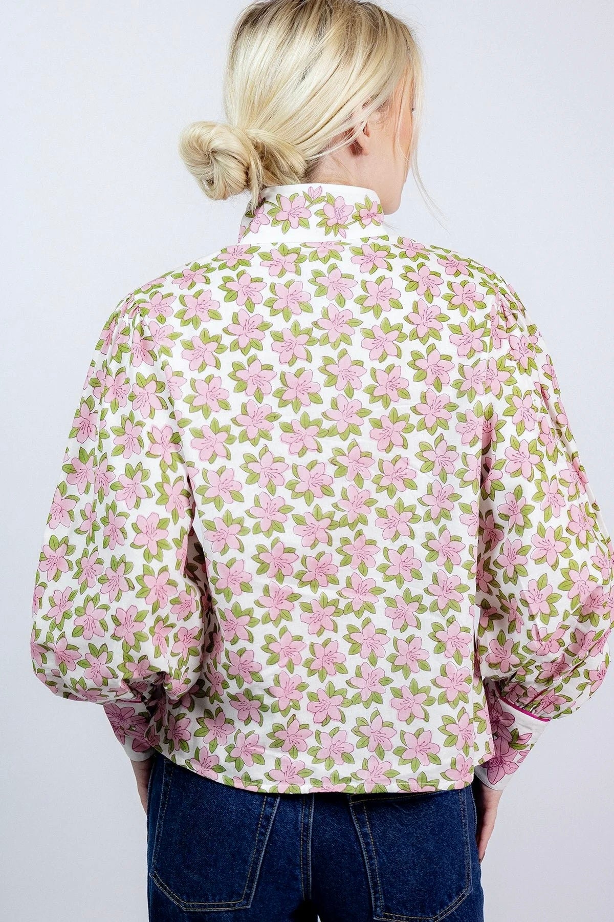 Boxy Balloon Sleeve Top | Pink Azalea