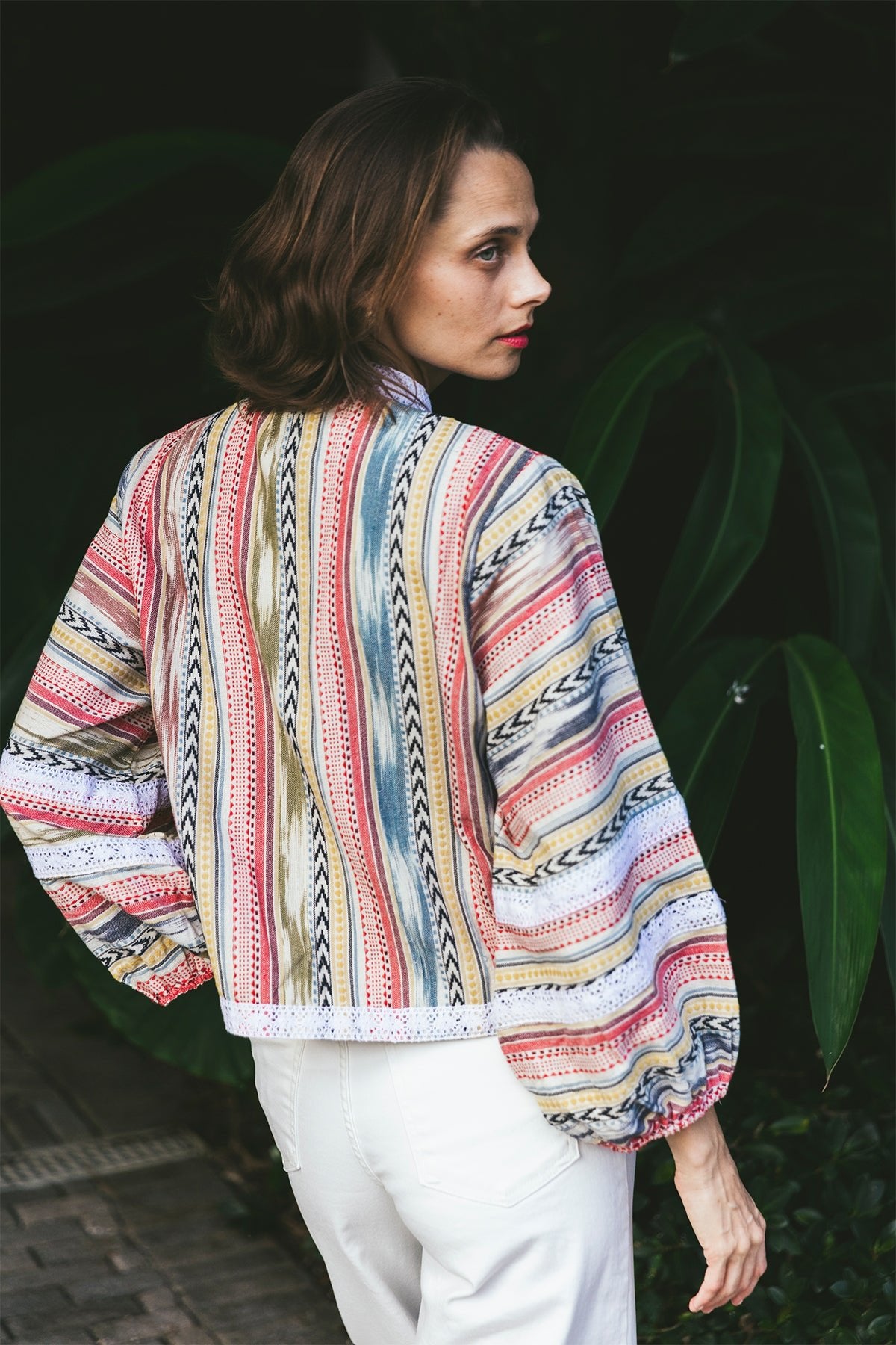 Blouson Jacket | Cap Ferrat Ikat Stripe