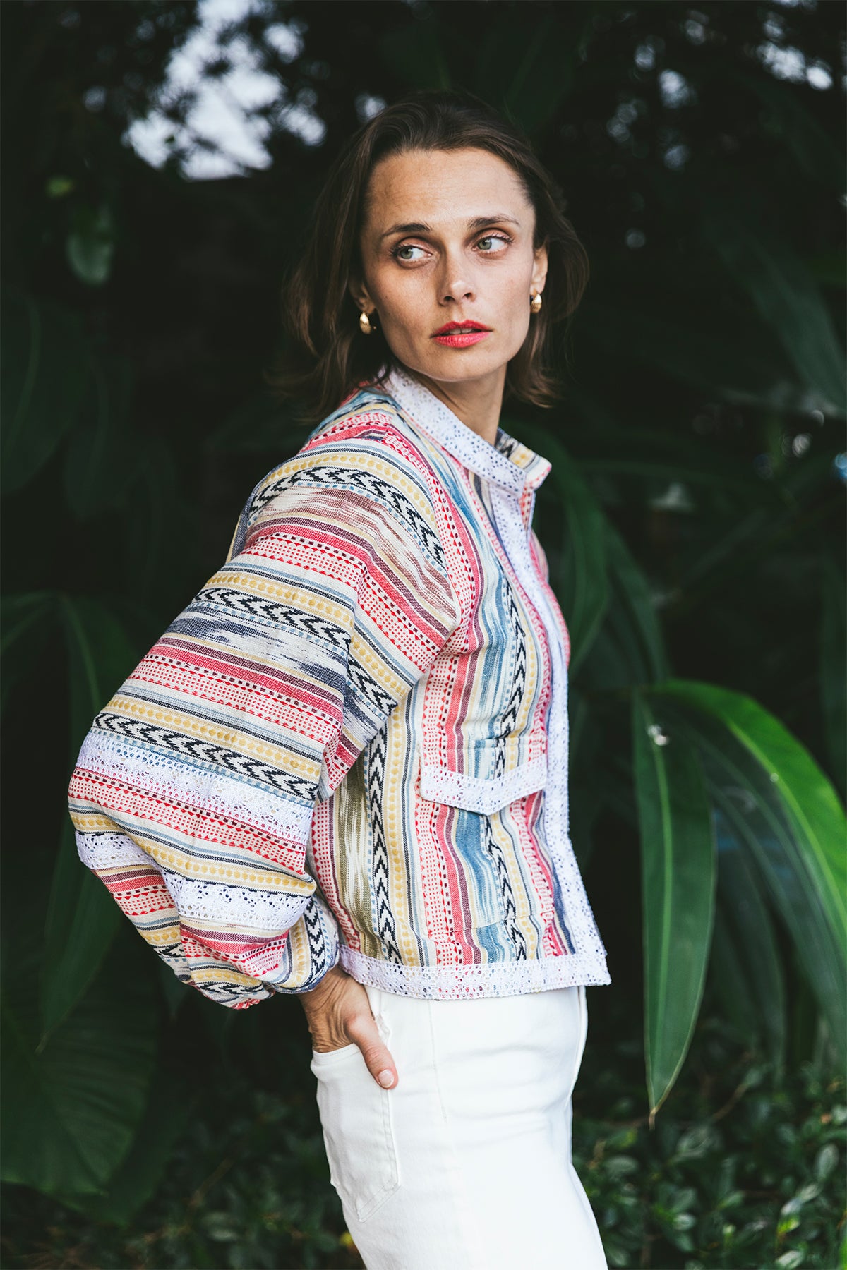 Blouson Jacket | Cap Ferrat Ikat Stripe