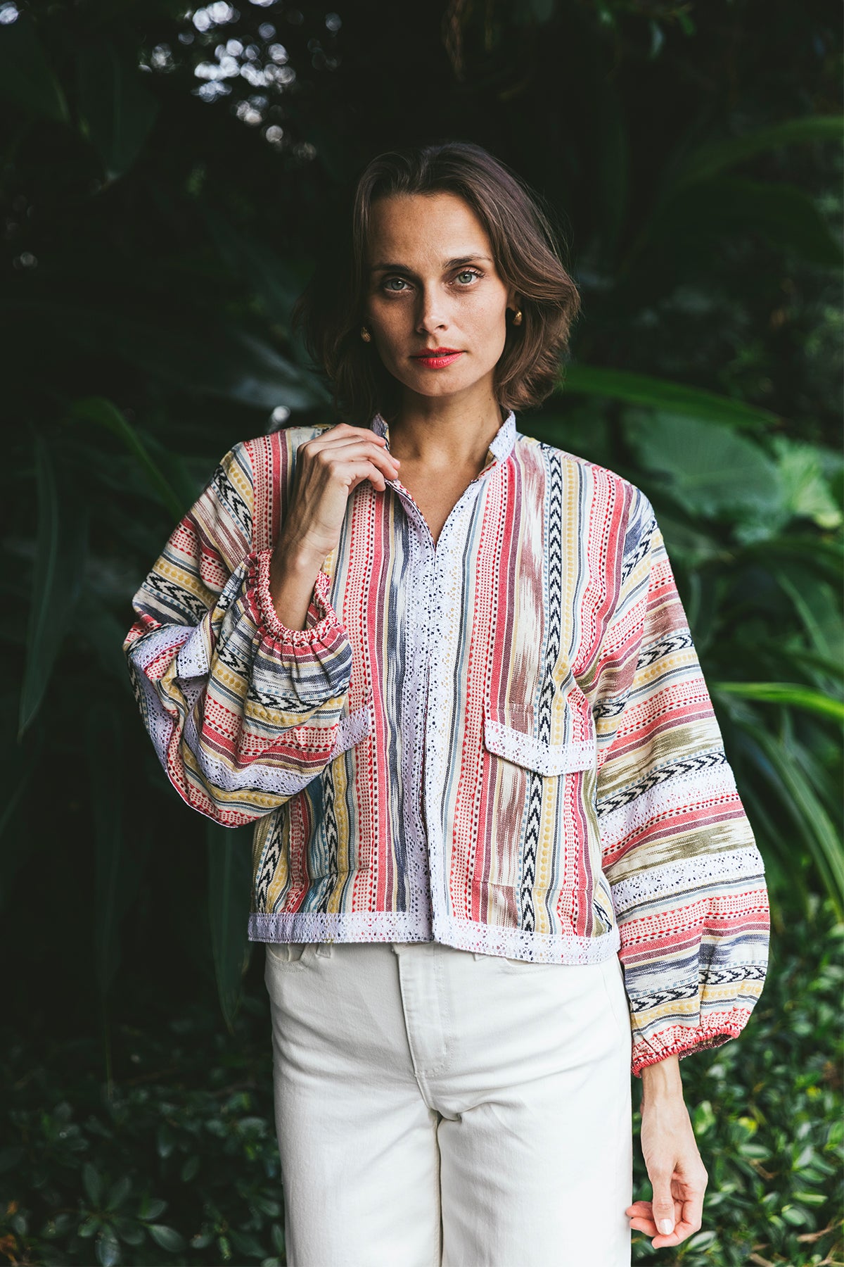 Blouson Jacket | Cap Ferrat Ikat Stripe