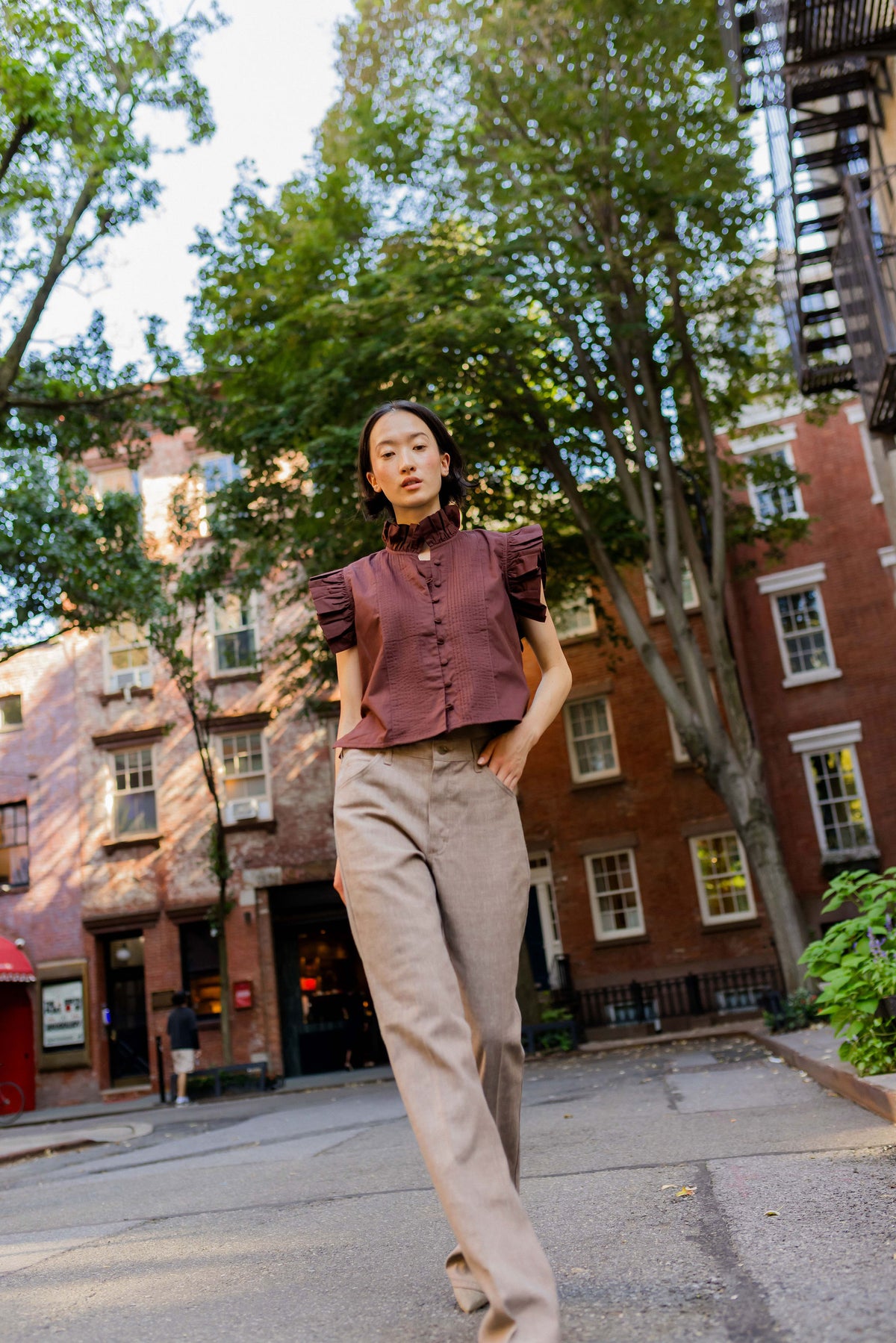 Fairfield Top | Chocolate Brown Cotton