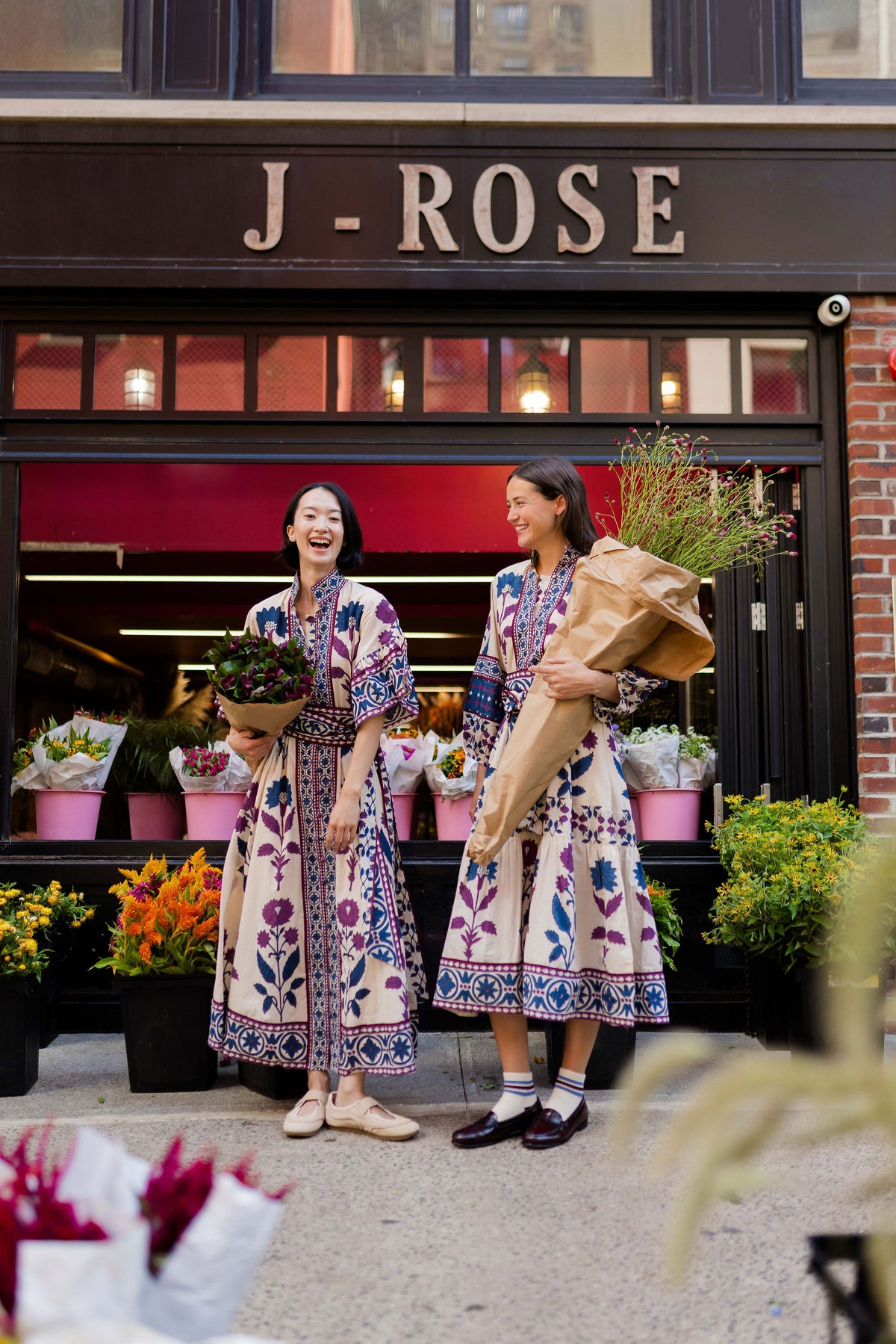 Palladio Kaftan | Mulberry/Navy Dahlia