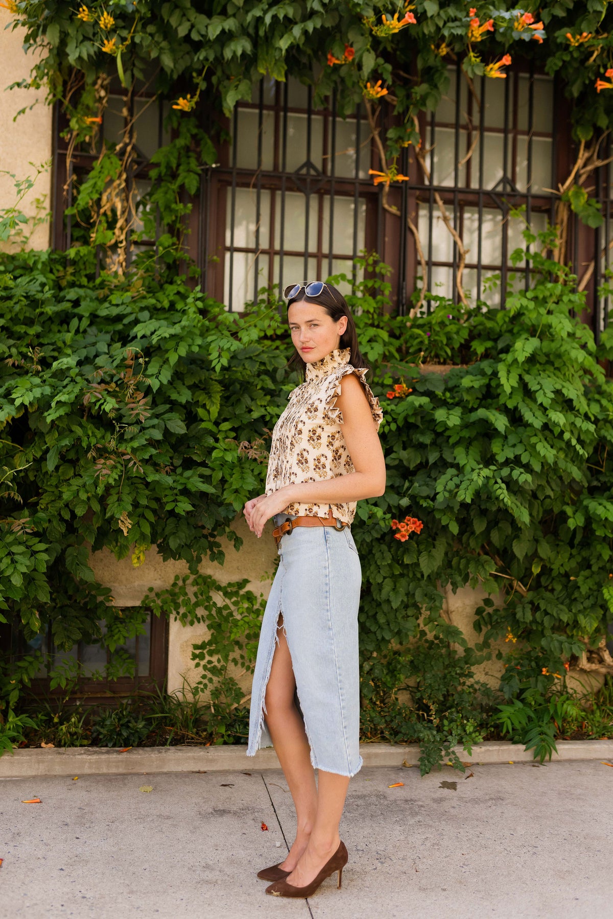 Fairfield Top | Chocolate/Honey Paisley