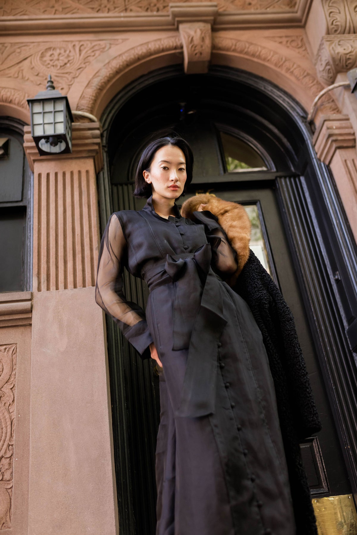 Marrakech Kaftan | Black Silk Organza
