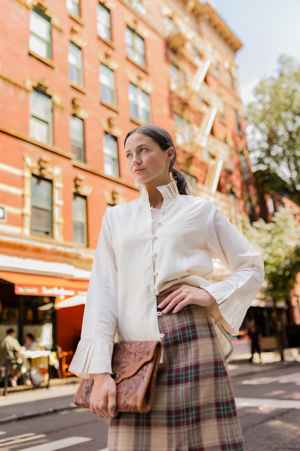 Montalcino Tunic | Ivory Silk Taffeta