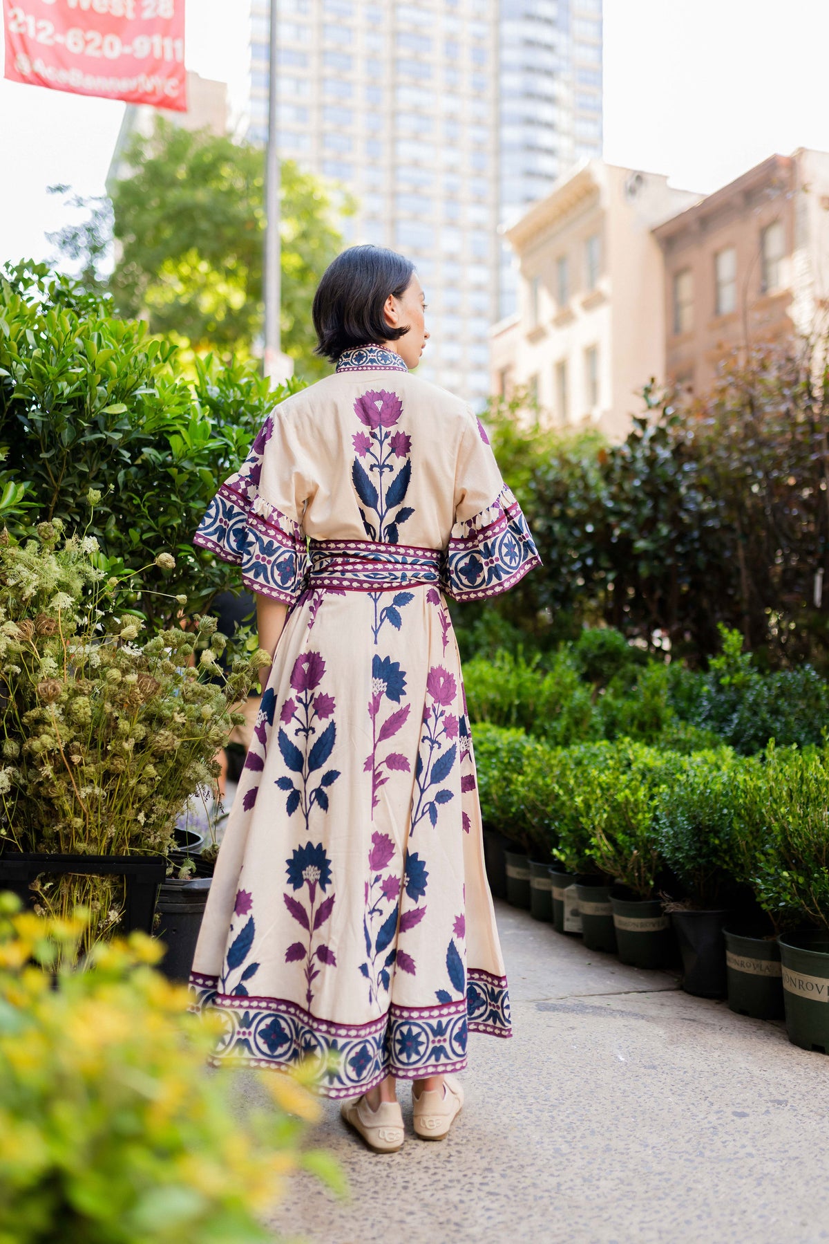 Palladio Kaftan | Mulberry/Navy Dahlia