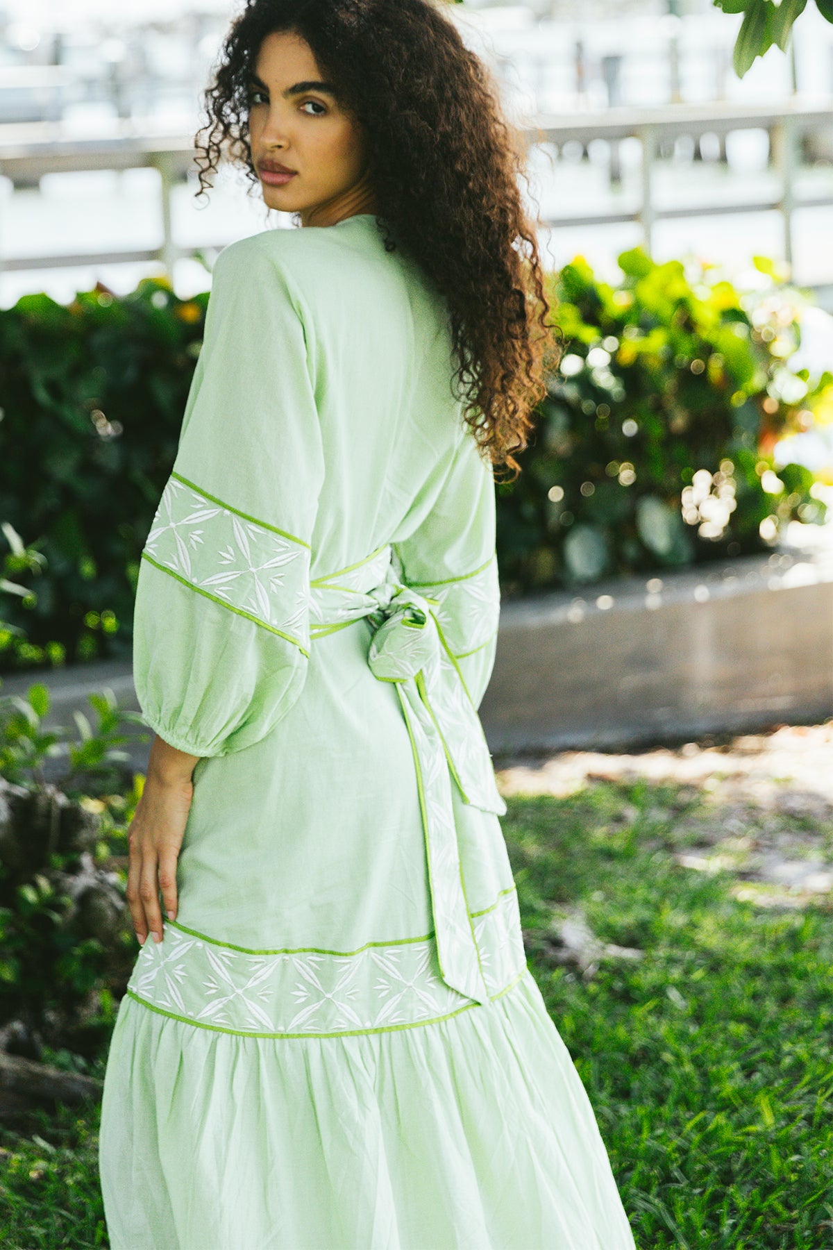 Jewel Neck SUE SARTOR Flounce | Provence Embroidery