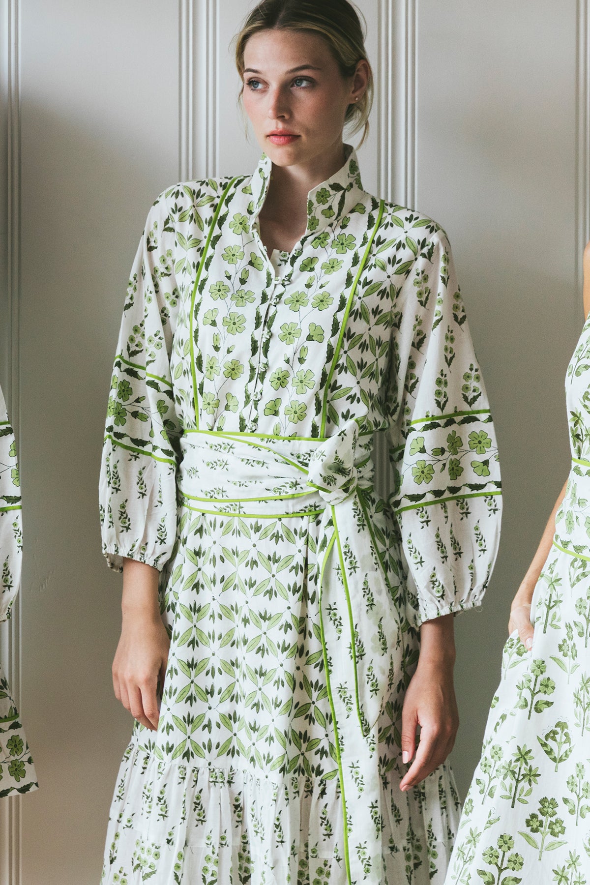 SUE SARTOR Flounce | Chartreuse/Sage Provence