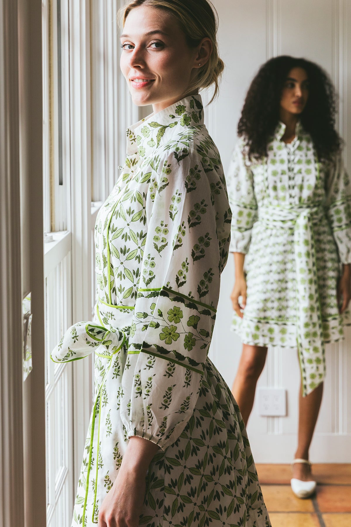 SUE SARTOR Flounce | Chartreuse/Sage Provence