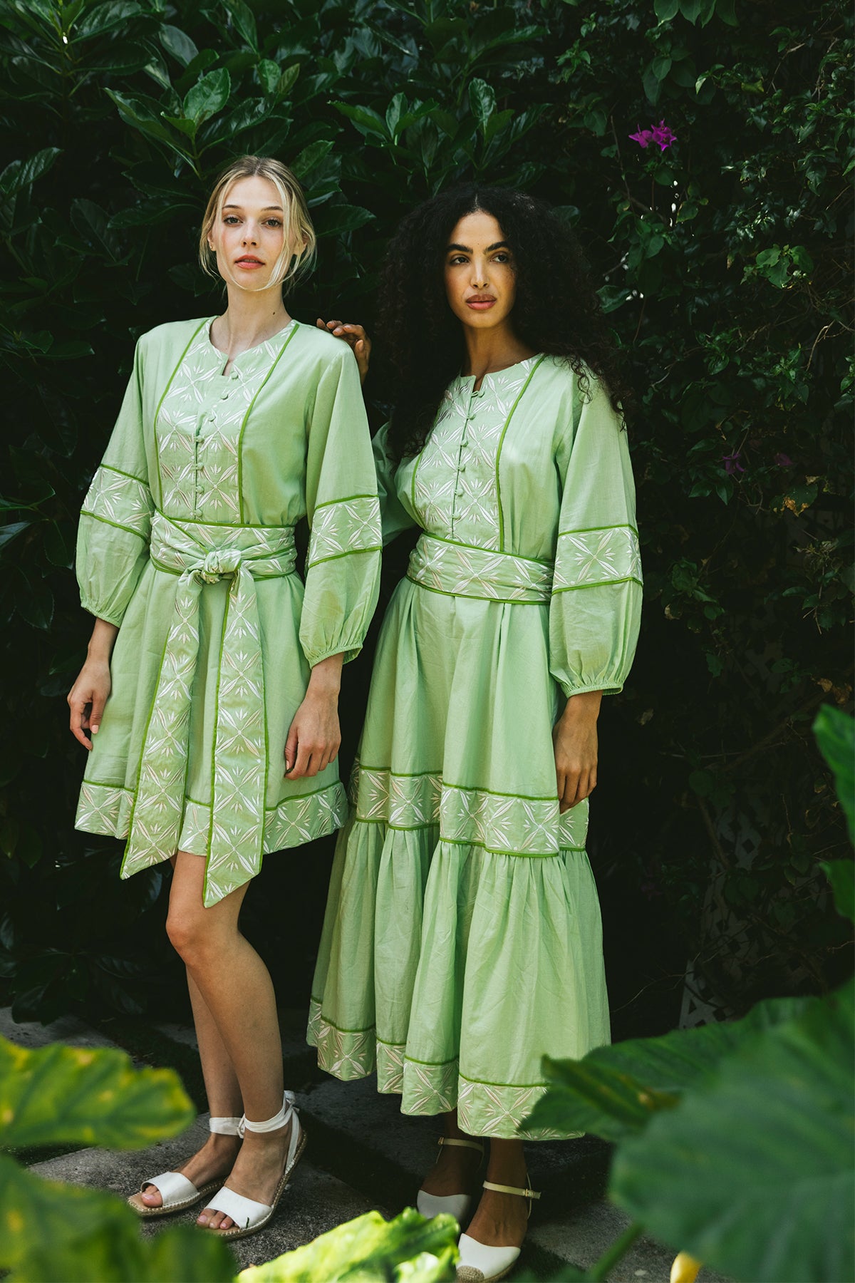 Jewel Neck SUE SARTOR Flounce Mini | Provence Embroidery