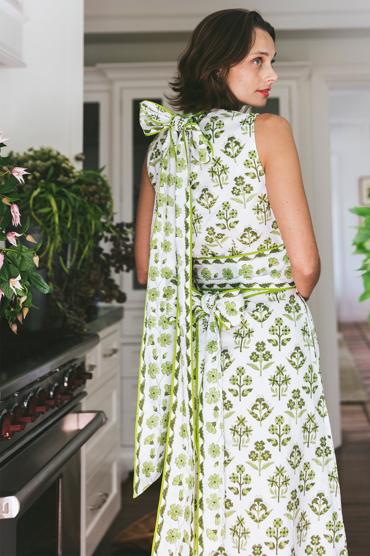 Tibi Dress | Chartreuse/Sage Provence