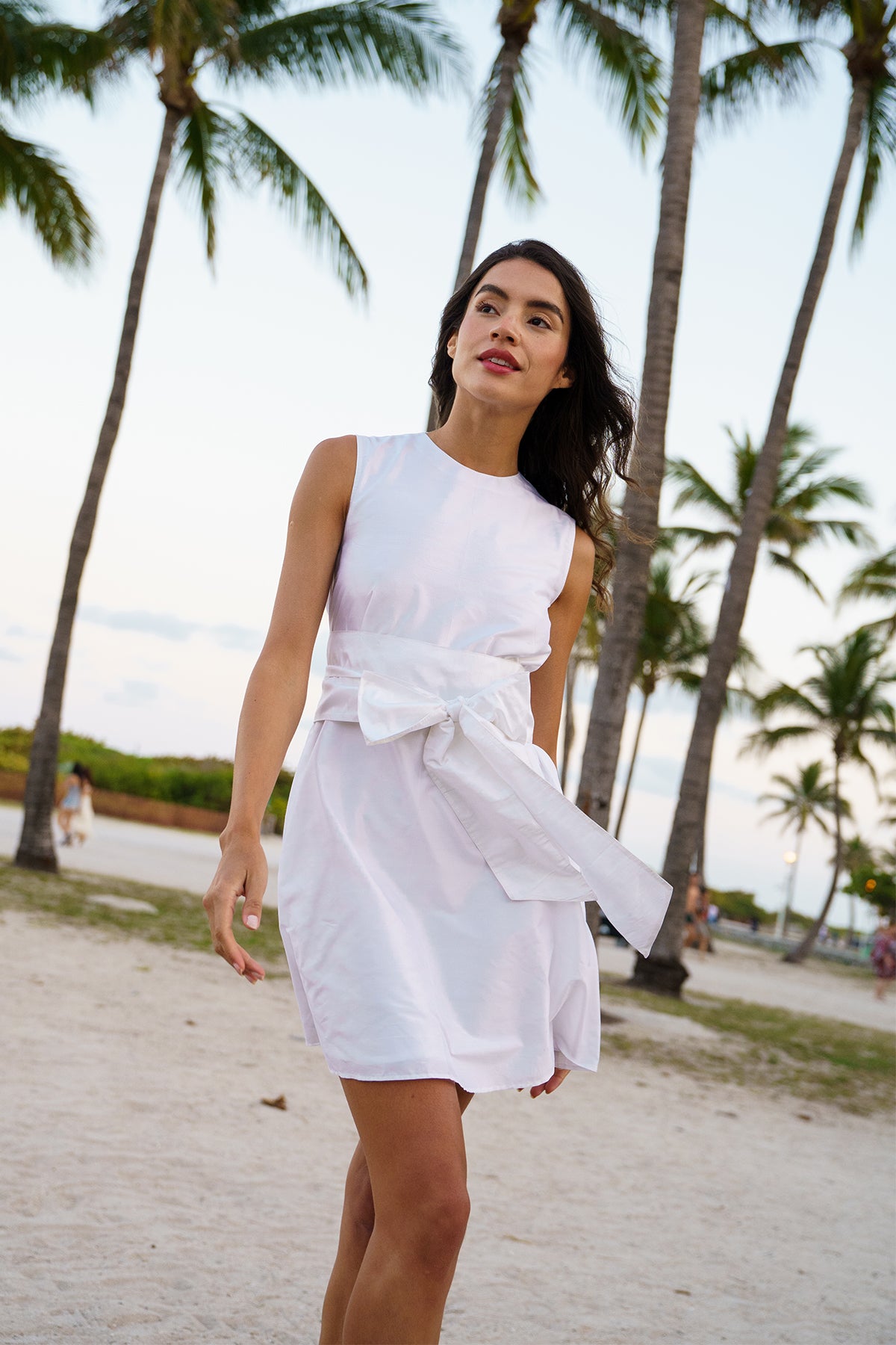 Tibi Mini Dress | White Silk Taffeta