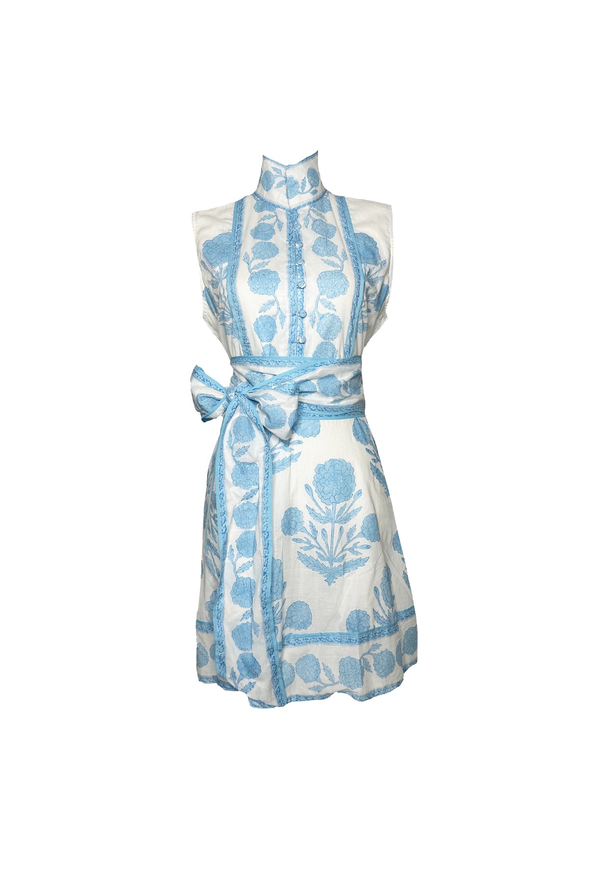 Sleeveless SUE SARTOR Flounce Mini | Baby Blue SUE SARTOR Marigold