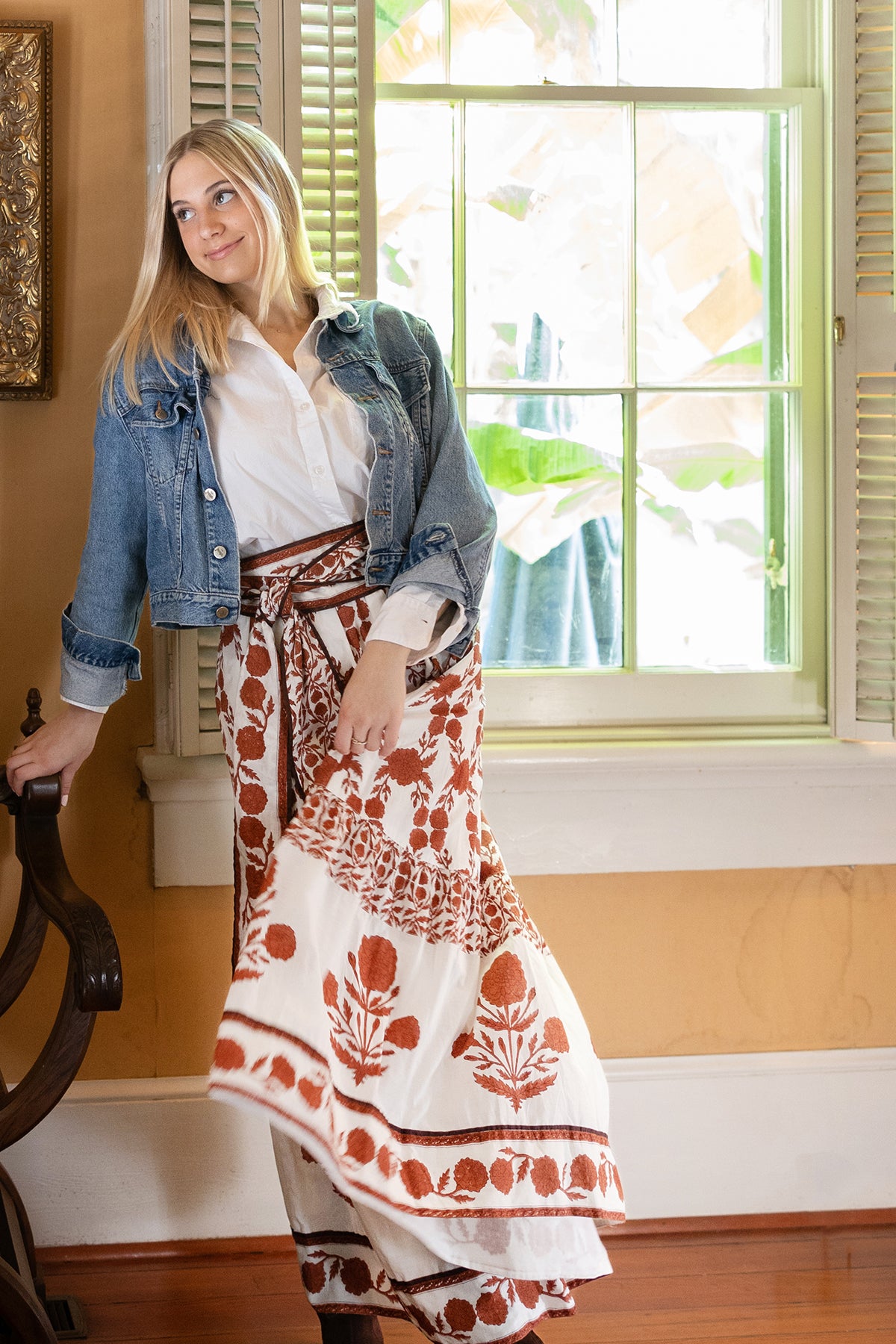 SUE SARTOR Flounce Skirt | Terracotta SUE SARTOR Marigold