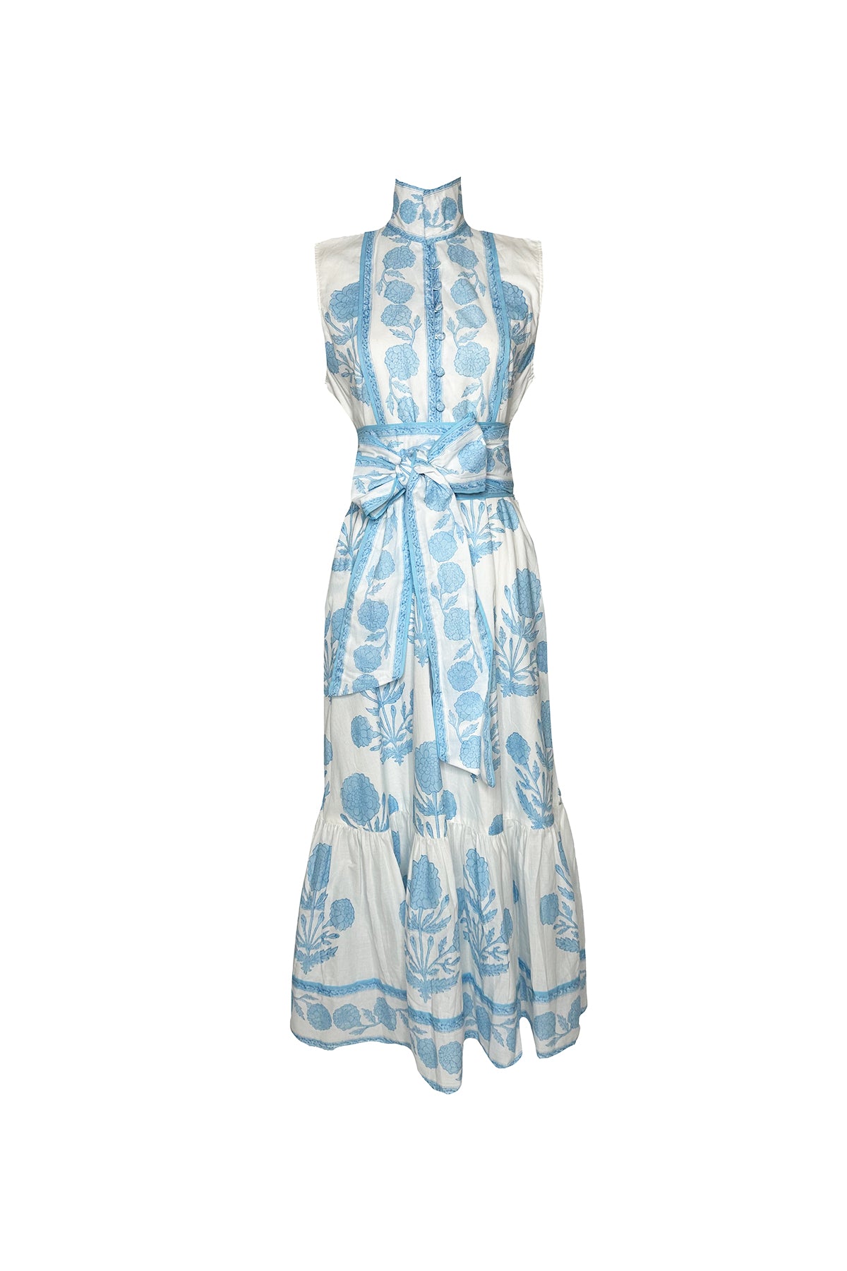 Sleeveless SUE SARTOR Flounce | Baby Blue SUE SARTOR Marigold