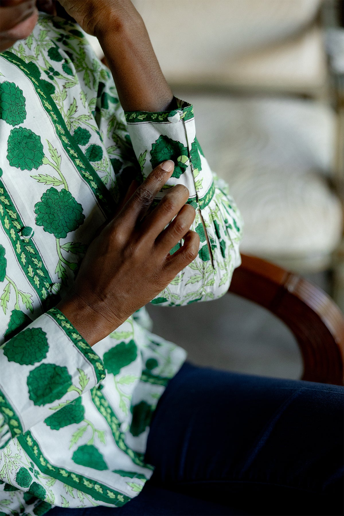 Boxy Balloon Sleeve Top | Emerald Green SUE SARTOR Marigold