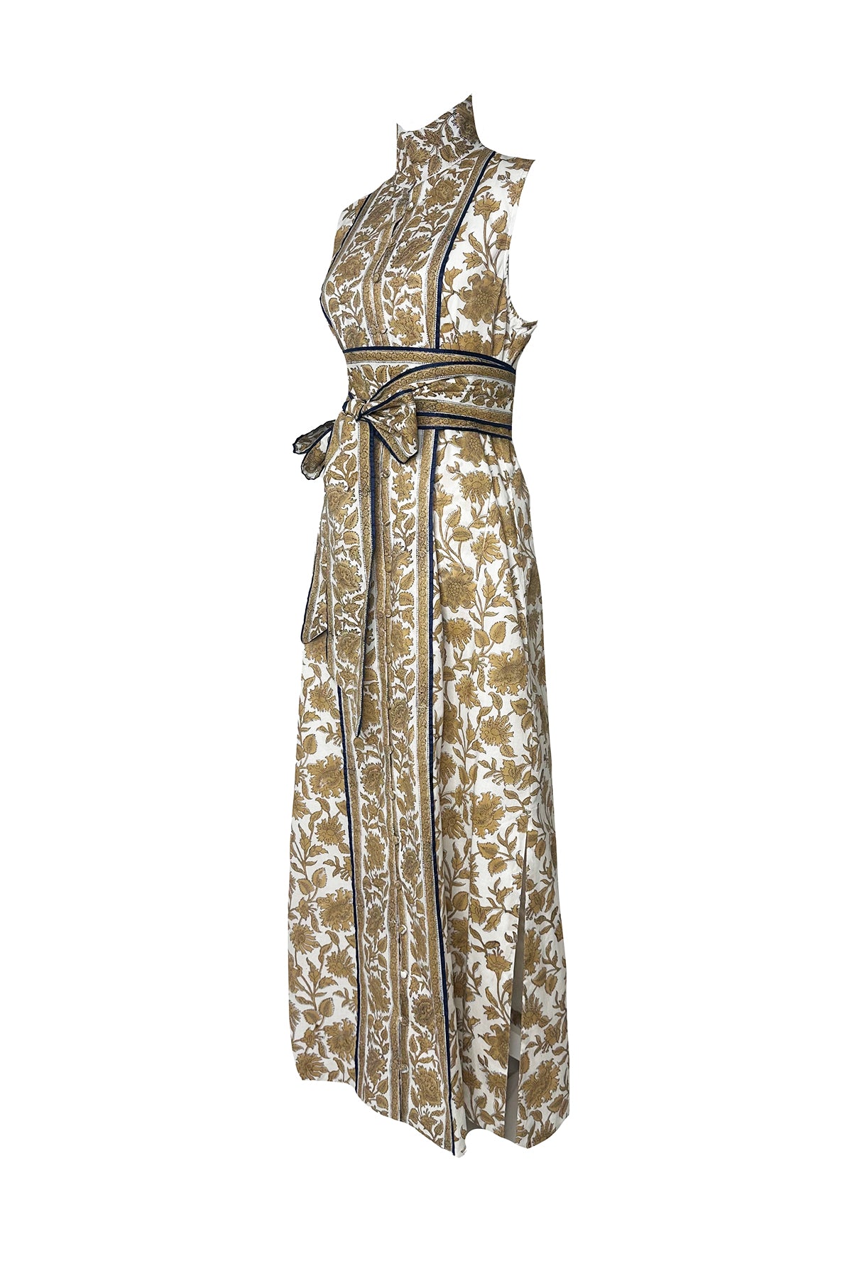 Sleeveless Marrakech Kaftan | Chino/Navy Vintage Lily