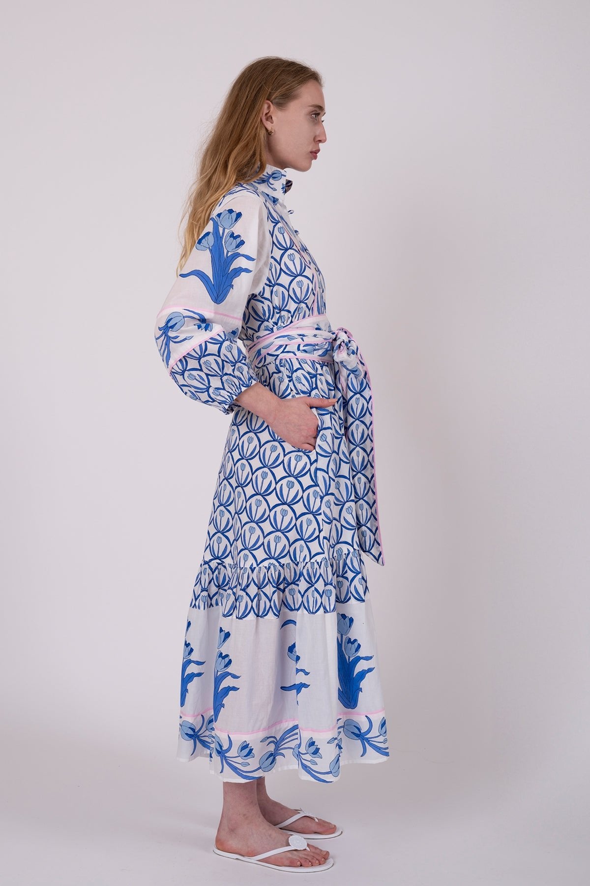 SUE SARTOR Flounce | Cerulean Tulip
