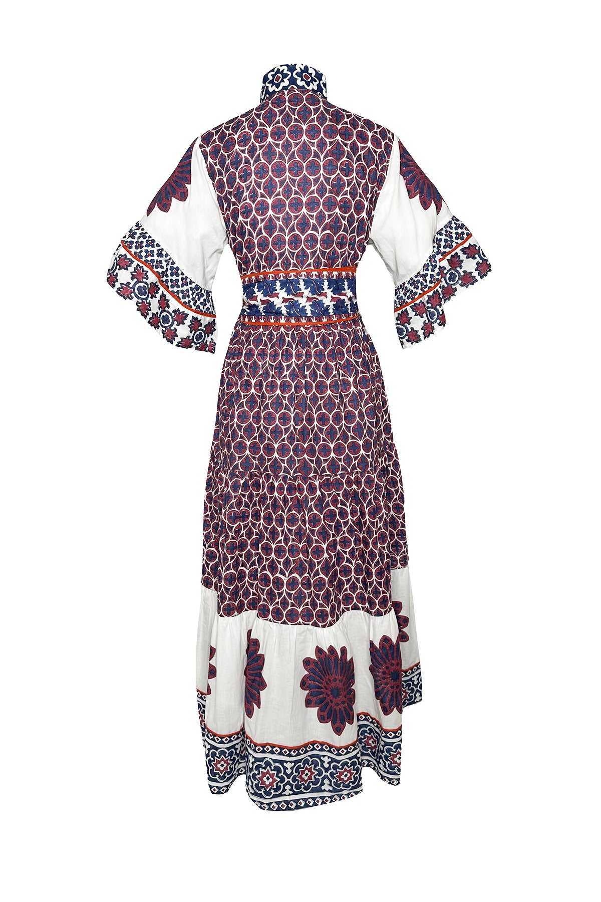 Hamilton Kaftan | Burgundy/Navy Piazza