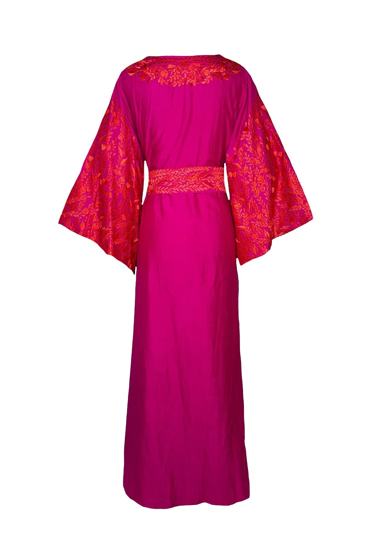 SS Kaftan | Vibrant Pink/Rose Red Floral