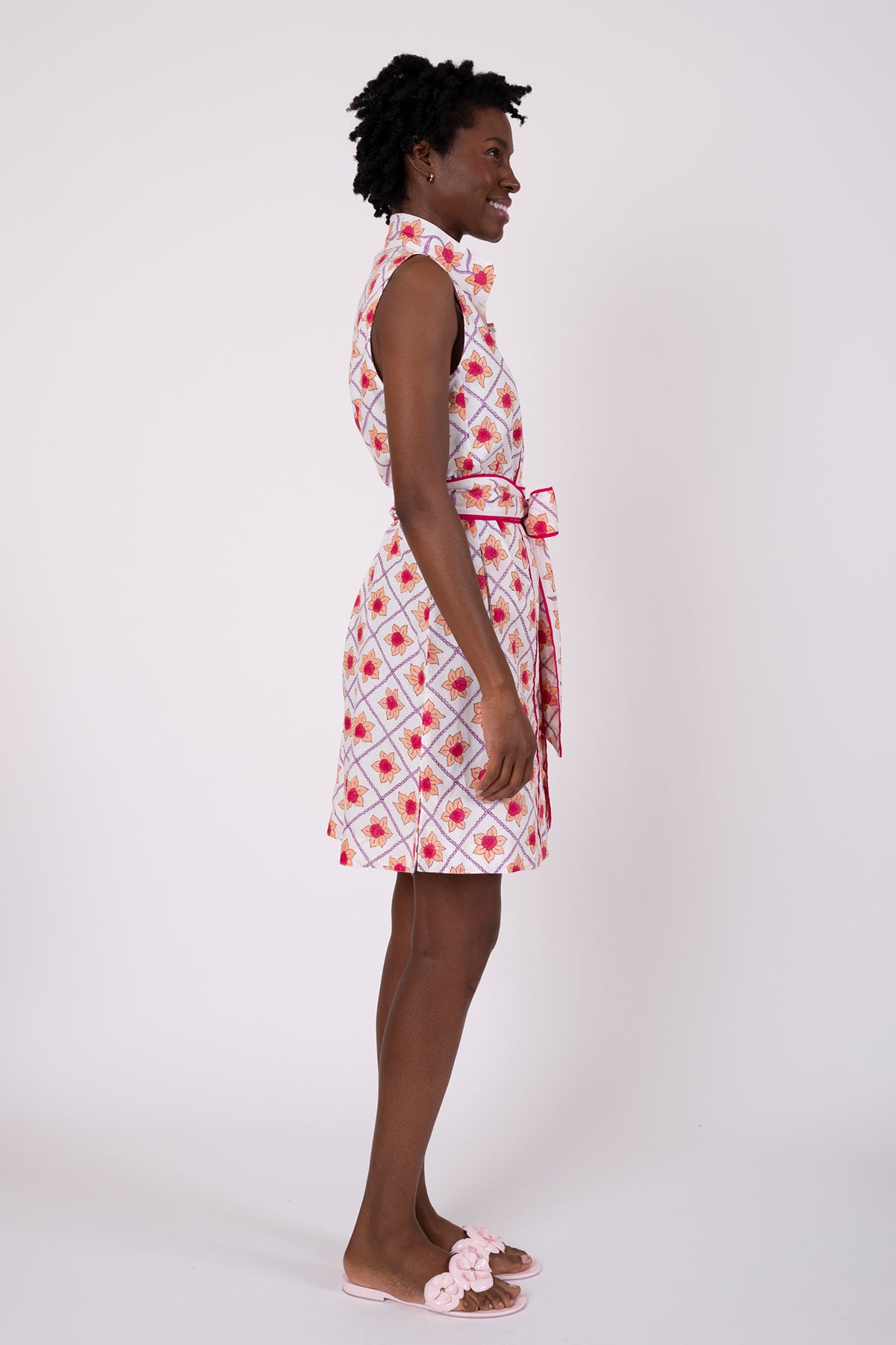 Sleeveless Marrakech Mini | Fuchsia/Apricot Daffodil