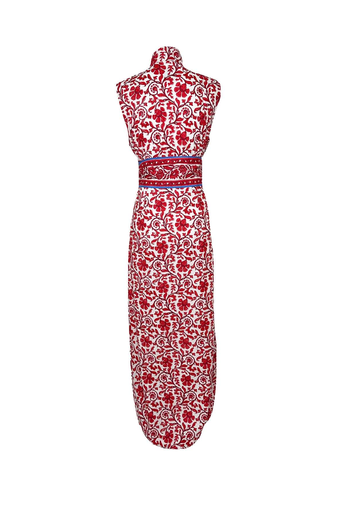 Sleeveless Marrakech Kaftan | Cherry Victorian Frieze