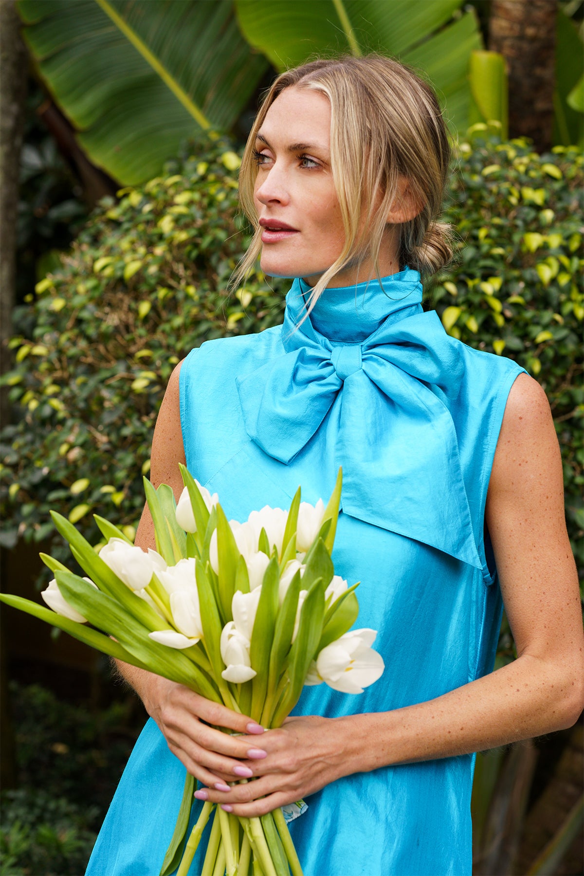 Sue Sartor Volant sans manches™️ | Bambou Bleu Ciel