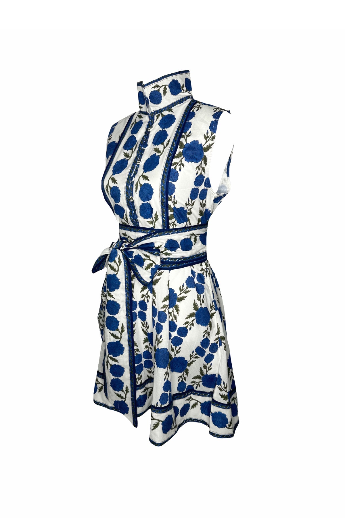Sleeveless SUE SARTOR Flounce Mini | French Blue SUE SARTOR Marigold