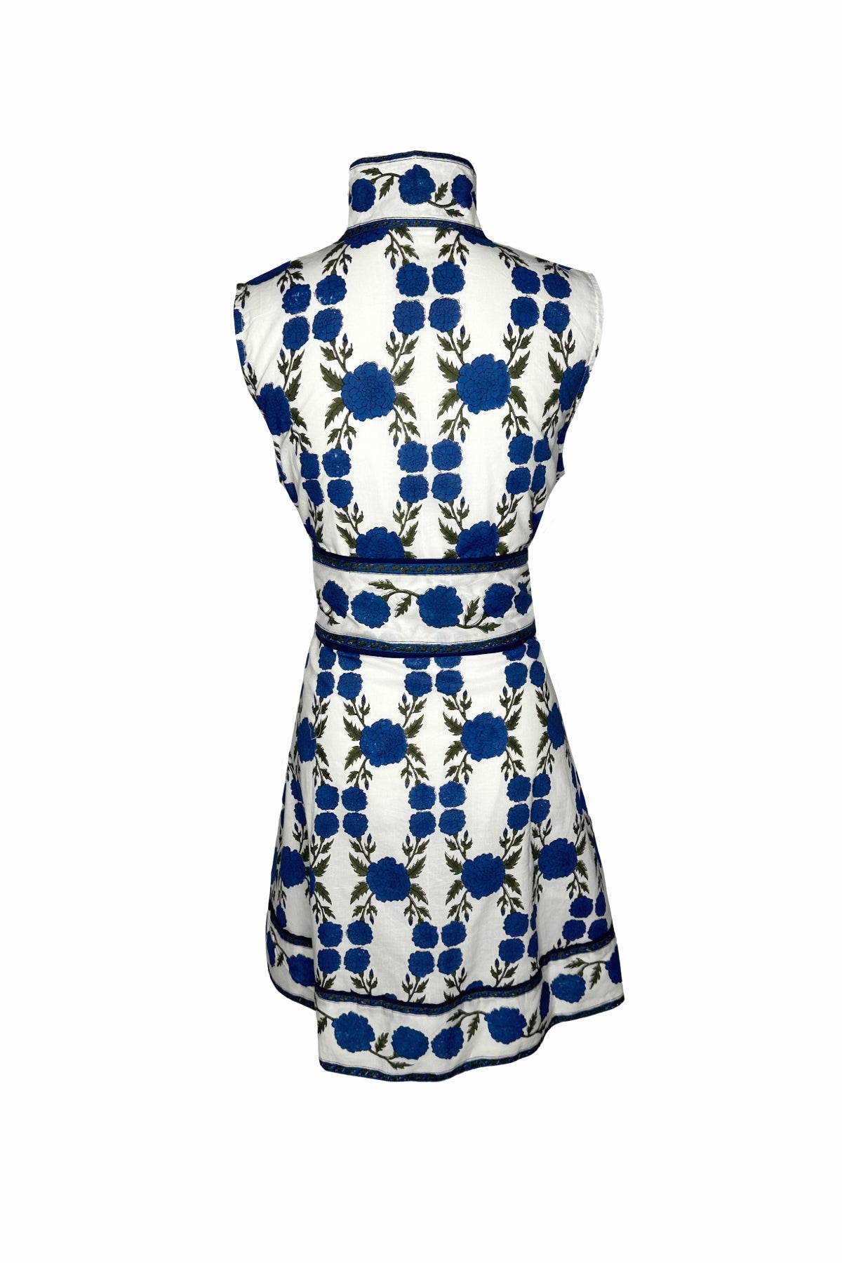 Sleeveless SUE SARTOR Flounce Mini | French Blue SUE SARTOR Marigold