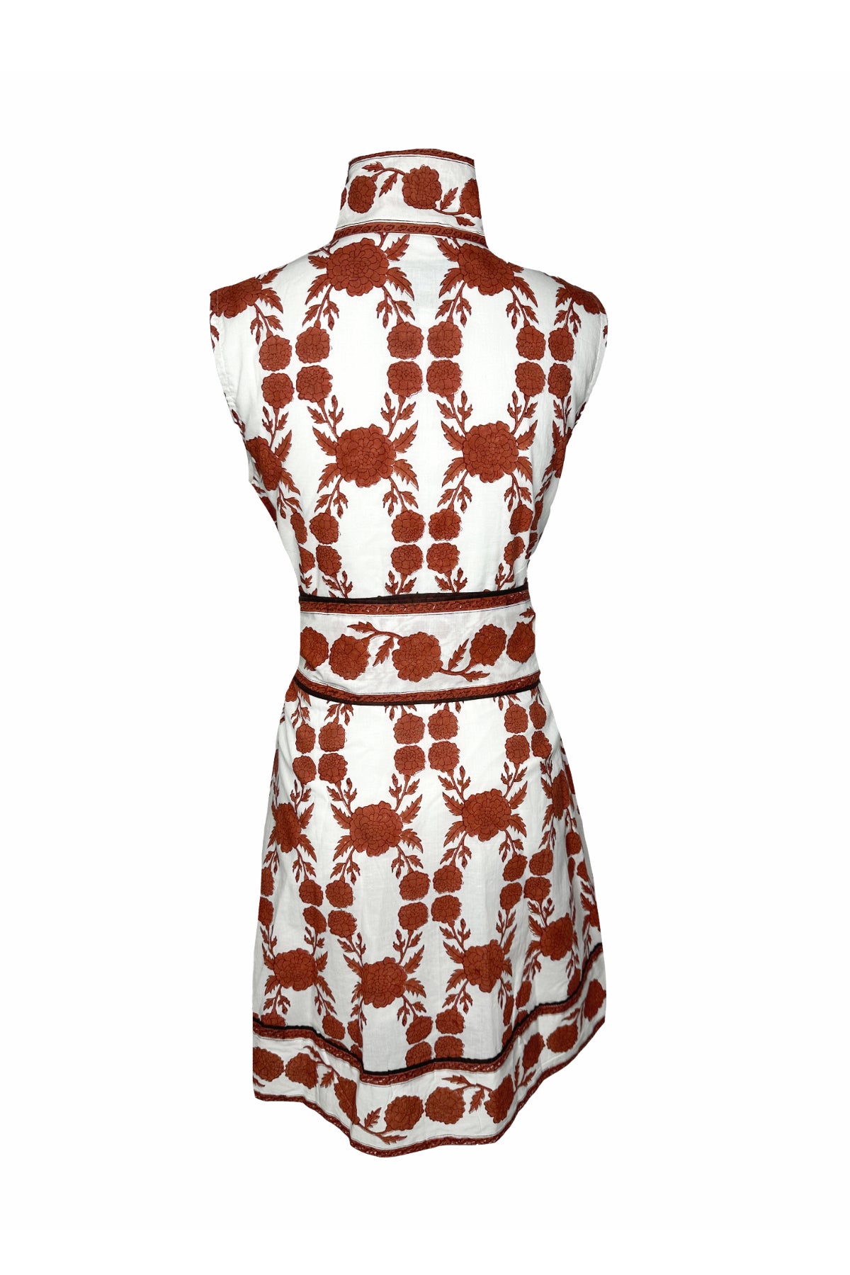 Sue Sartor Mini Sin Mangas Flounce™️ | Lirio vintage rojo/blanco