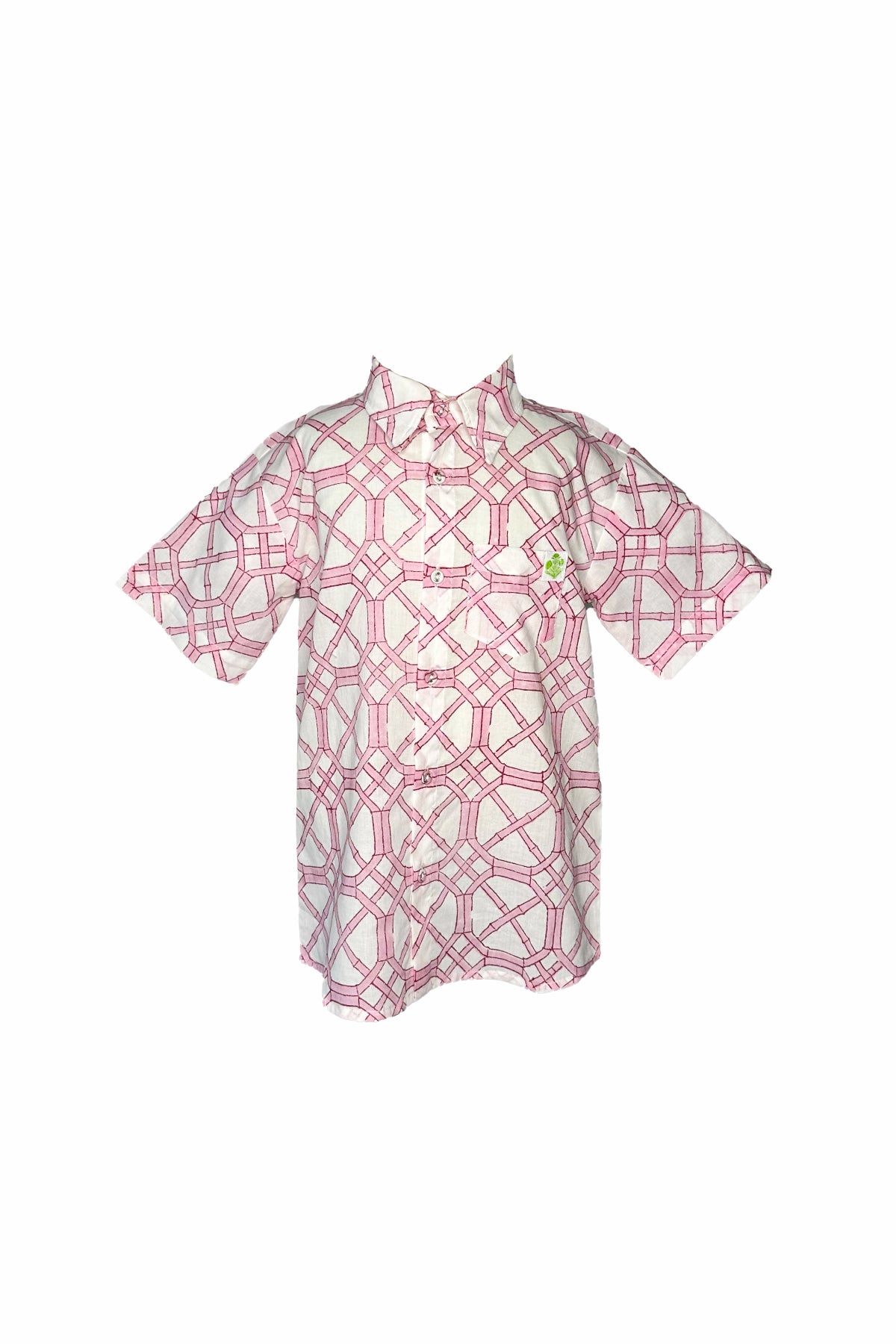 Little Boy's Cabana Shirt | Hibiscus Bamboo © 2023