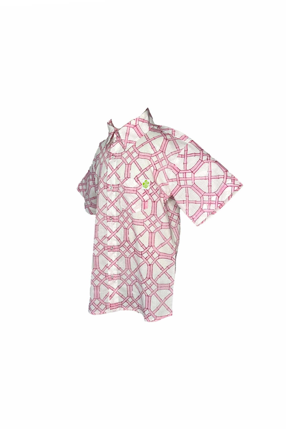 Little Boy's Cabana Shirt | Hibiscus Bamboo © 2023