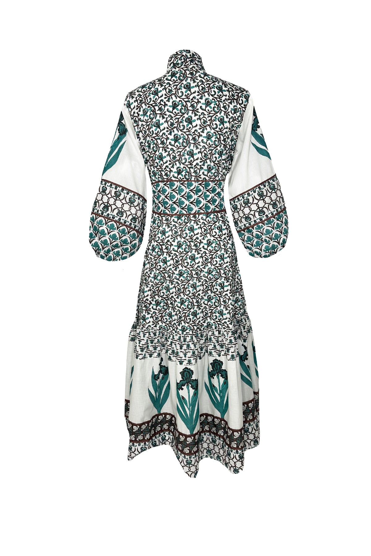 SUE SARTOR Flounce | Verdigris/Espresso Iris