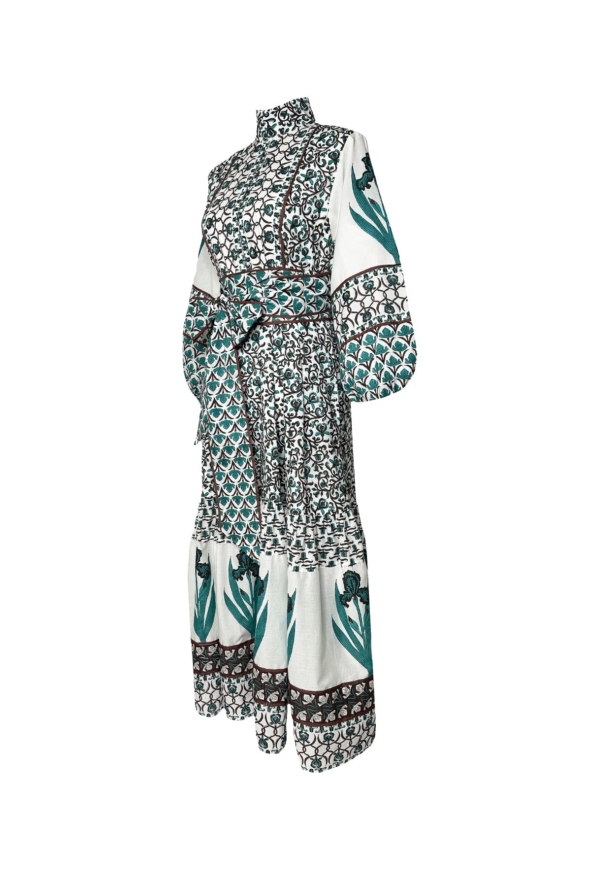 SUE SARTOR Flounce | Verdigris/Espresso Iris