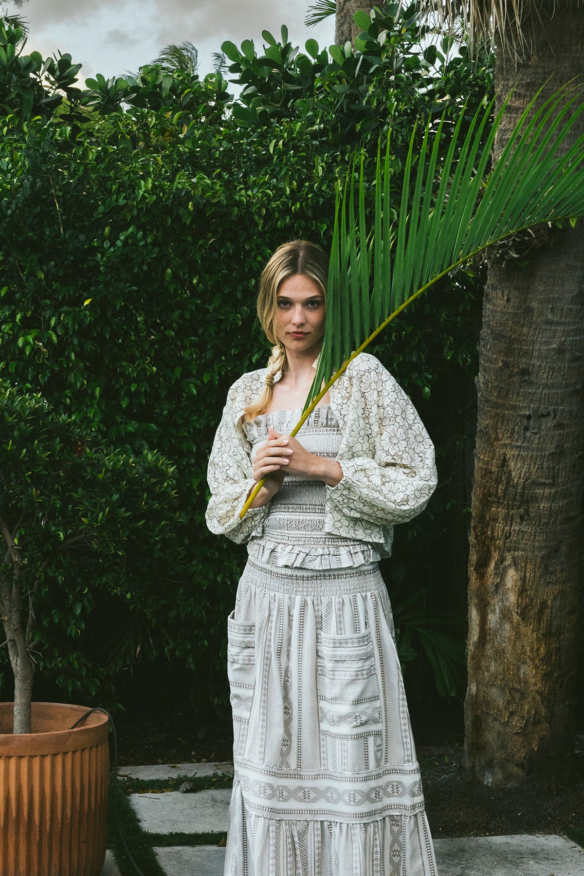 Blouson Jacket | Ivory Jardin Floral Lace