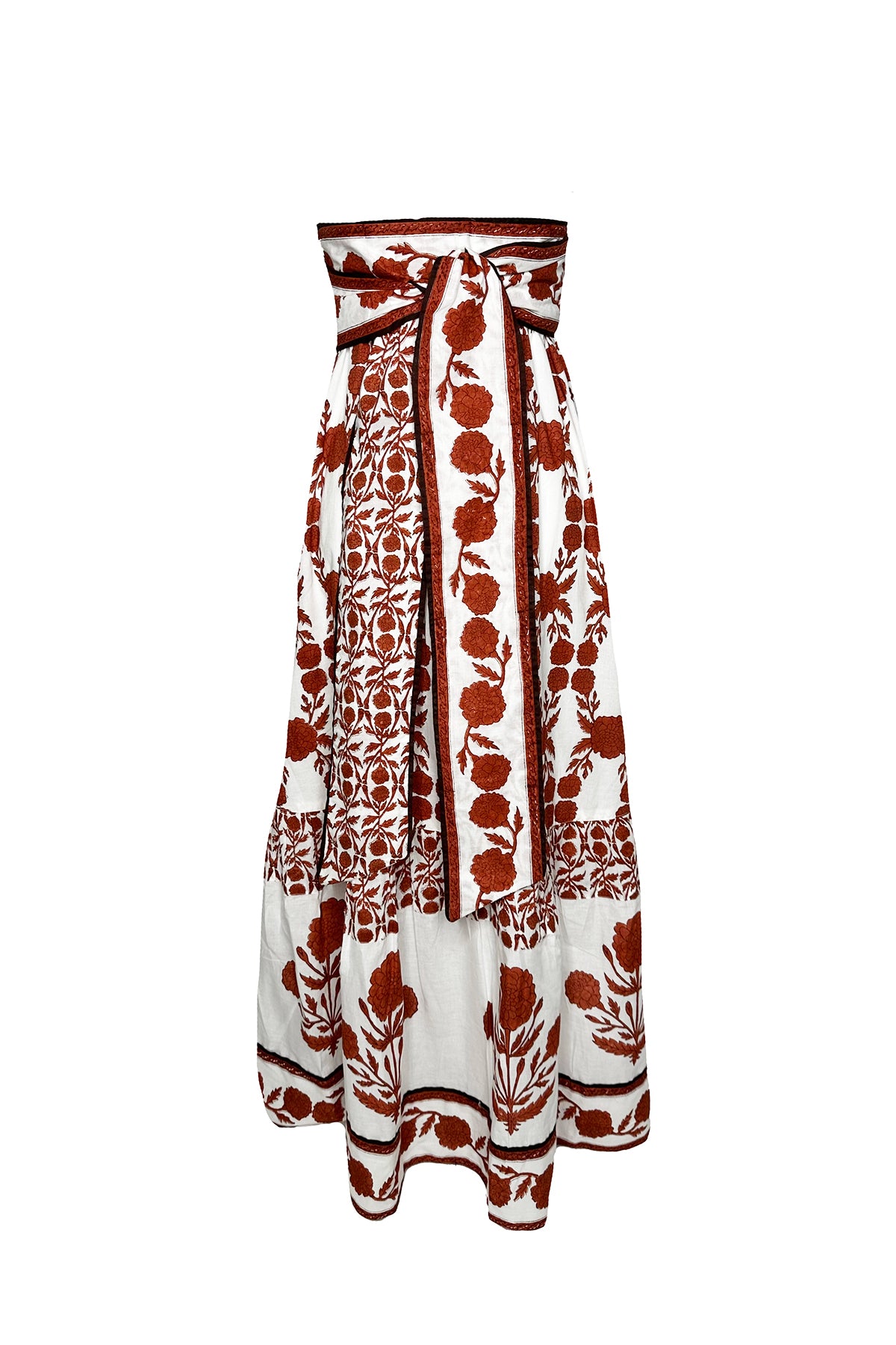 SUE SARTOR Flounce Skirt | Terracotta SUE SARTOR Marigold