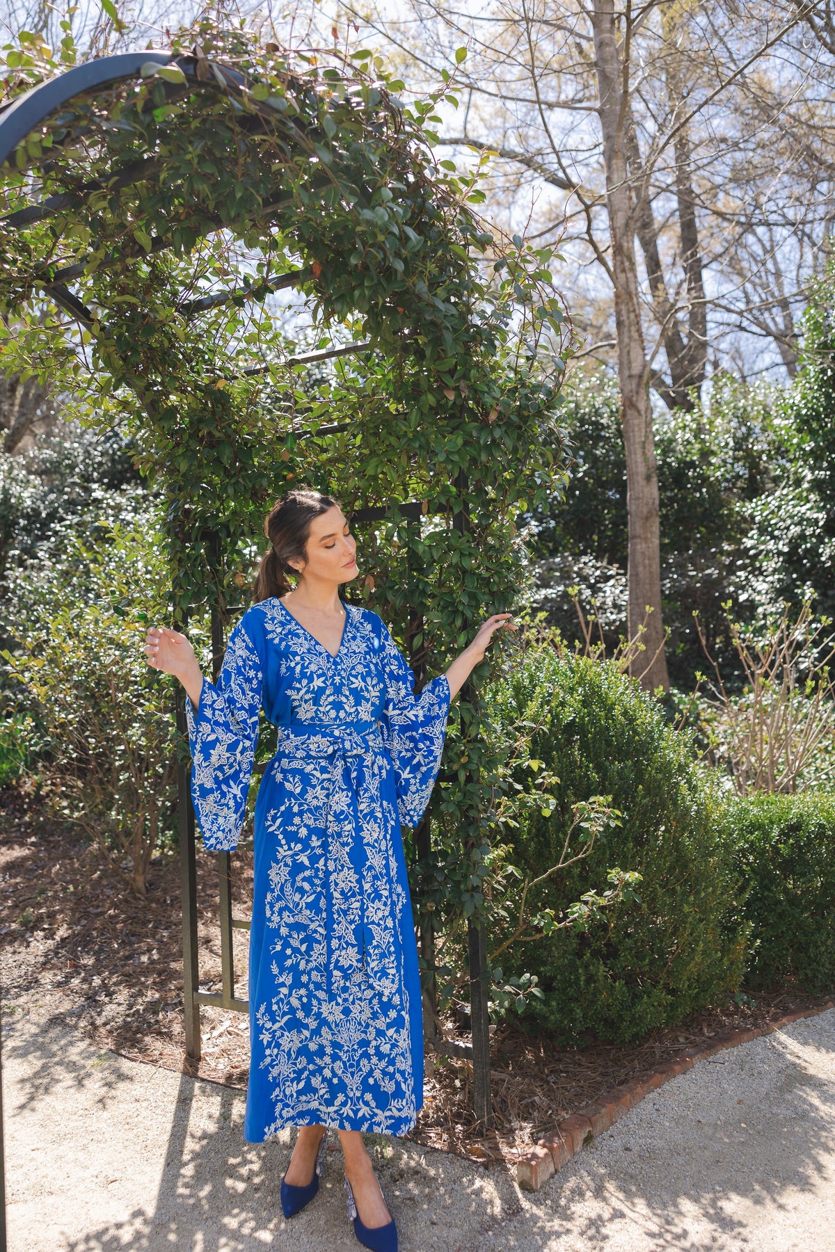SS Kaftan | Cobalt Blue/Sky Blue Silk