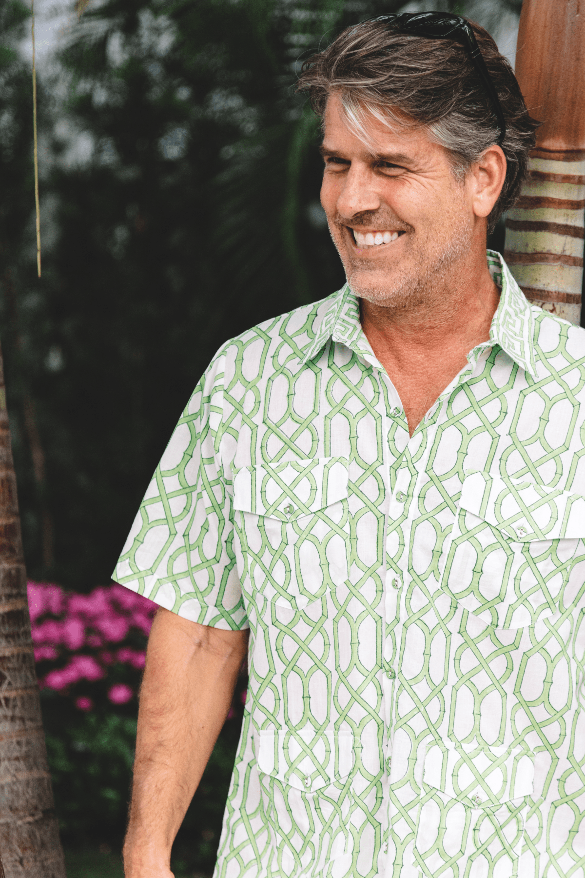 SS Cabana Shirt | Key Lime Bamboo