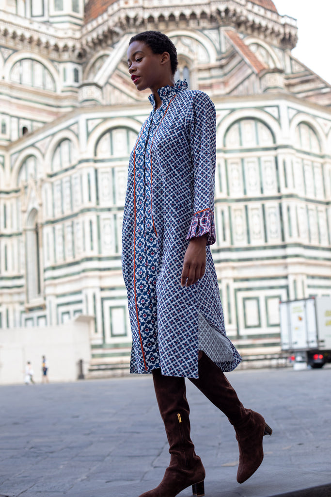 Montalcino Midi | Burgundy/Navy Piazza