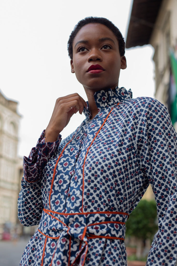 Montalcino Midi | Burgundy/Navy Piazza