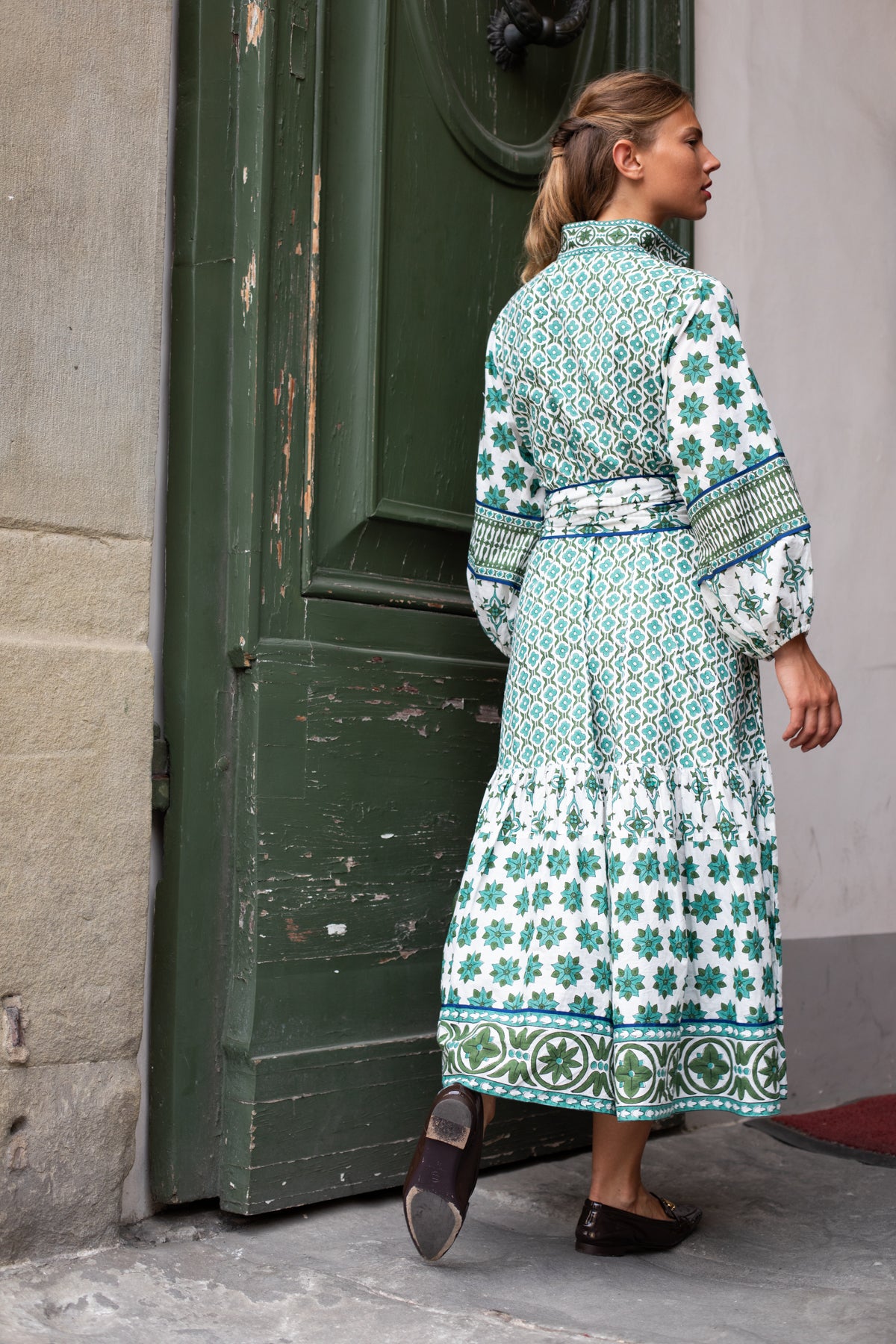 SUE SARTOR Flounce | Verdigris Fiore