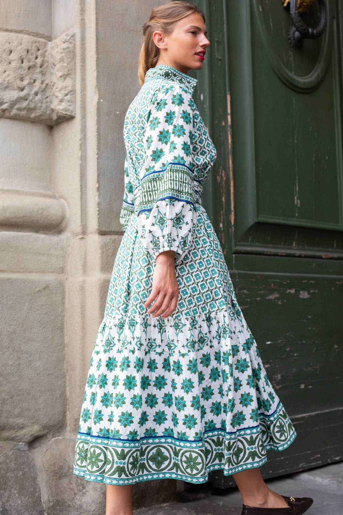 SUE SARTOR Flounce | Verdigris Fiore
