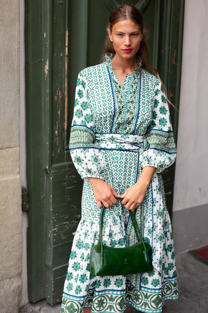 SUE SARTOR Flounce | Verdigris Fiore