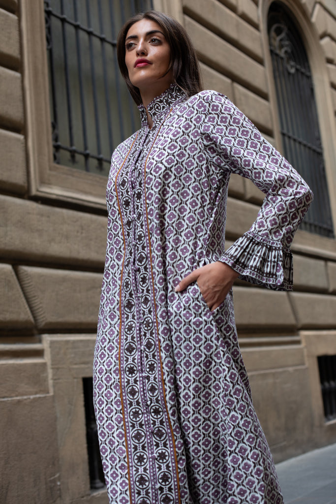 Montalcino Midi | Plum/Espresso Fiore